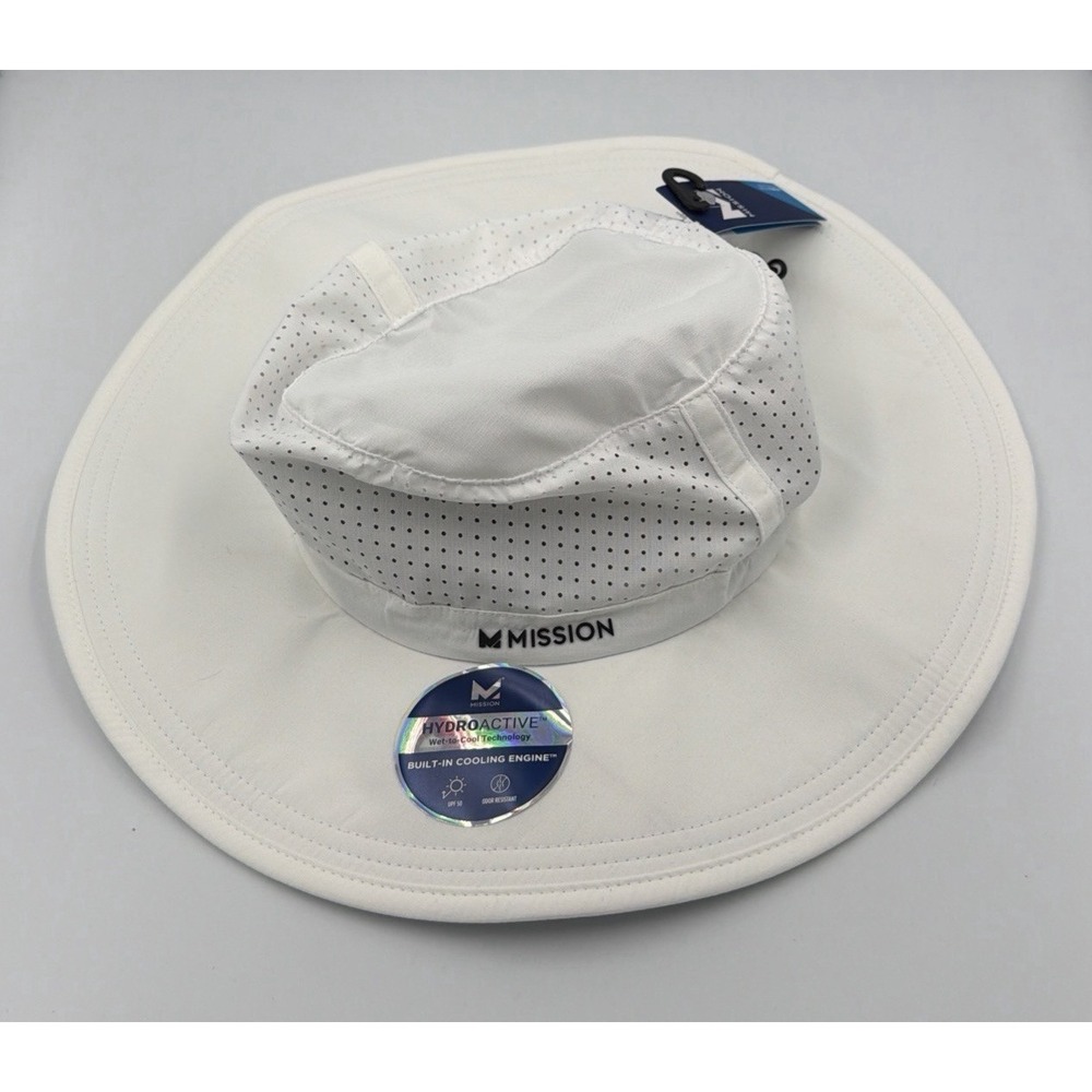 Mission Cooling Anywhere Boonie Hat White Adult O/S UPF50 Cooling